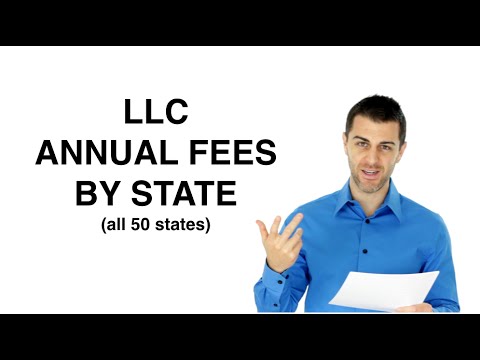 LLC Annual Fees by State