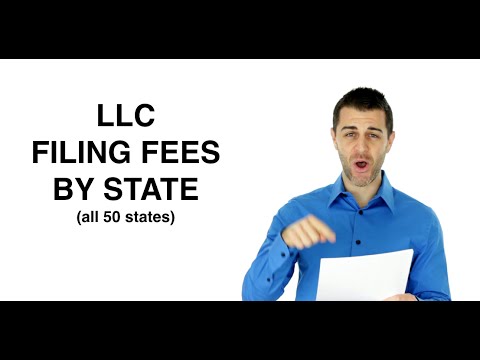 LLC Filing Fees by State