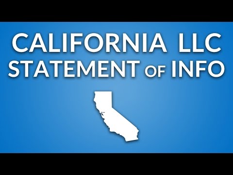 California LLC - Annual Report (Statement of Information)