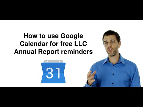 How to create LLC Annual Report reminders using Google Calendar