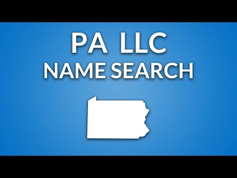 Pennsylvania LLC - Name Search