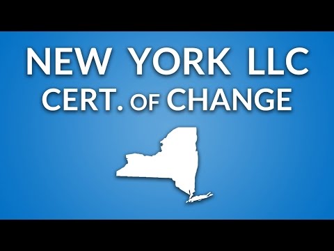 New York LLC - Certificate of Change