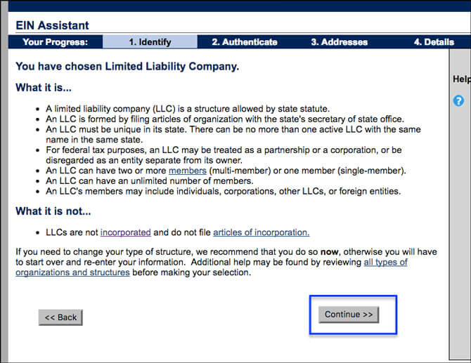 Apply for EIN LLC Online Chosen Limited Liability Company