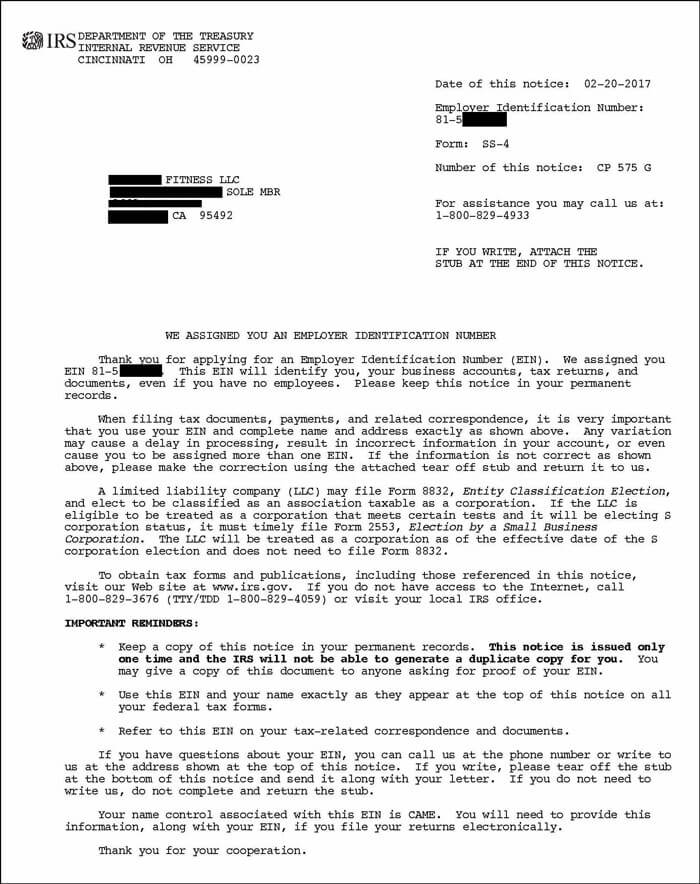 Irs Ein Verification Letter Letter Of