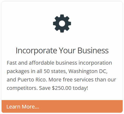 Active Filings offers incorporation service in all 50 states, DC, and Puerto Rico.