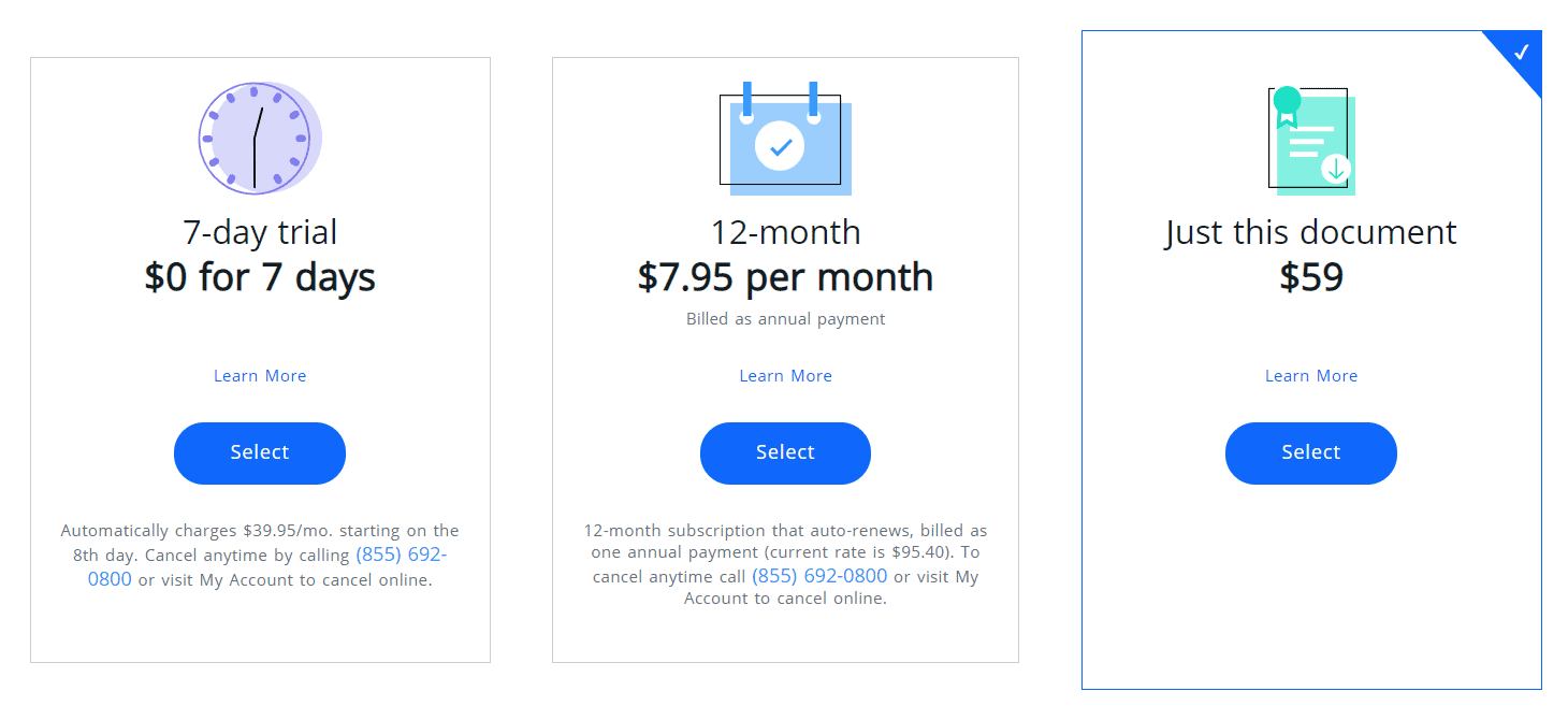Legal Zoom LLC Review Forms Pricing