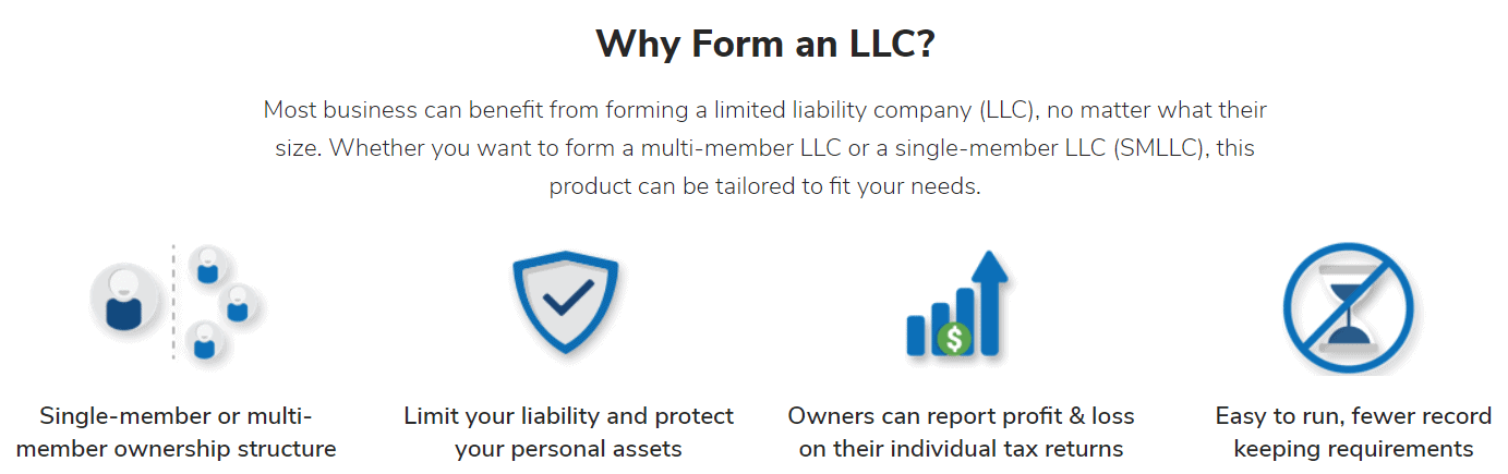 Nolo lists the benefits of forming an LLC.