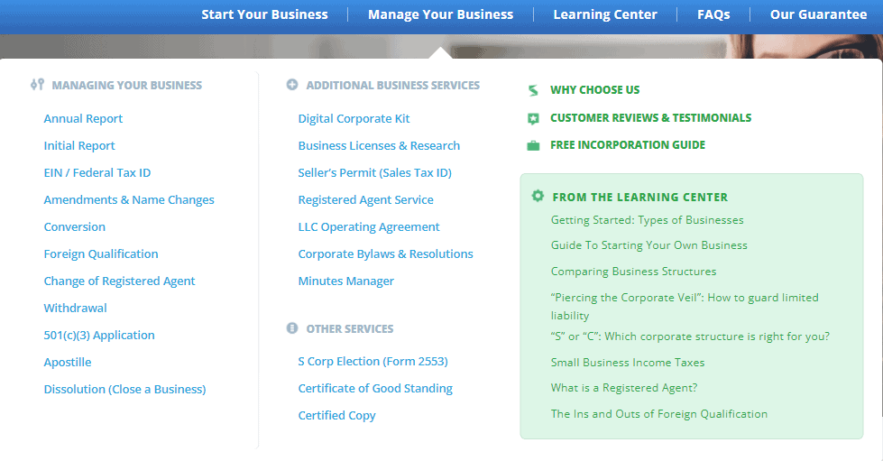 Swyft Filings LLC Formation and Other Services List