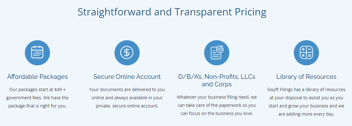 Swyft Filings: Straightforward and Transparent Pricing