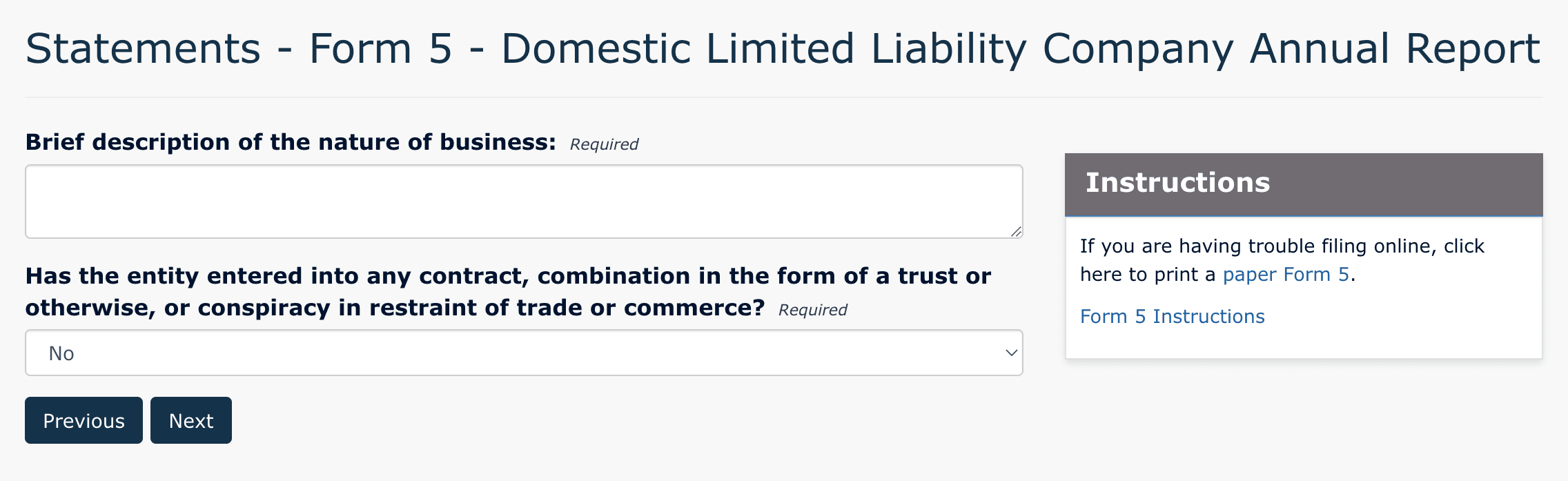 Confirm your Wisconsin LLC's legitimate business purpose in its Annual Report filing.