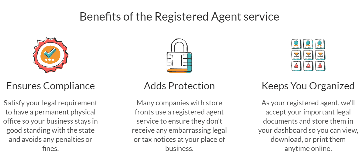 ZenBusiness also offers Registered Agent Service.